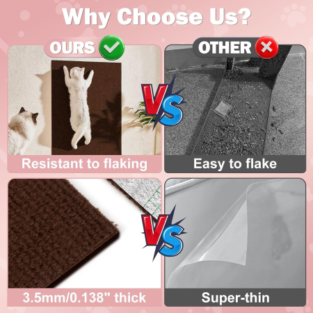 Covoras autoadeziv pentru zgârieturi pisici 60x40 cm, maro [1]