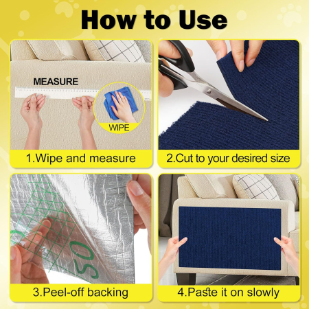 Covoras autoadeziv pentru zgârieturi pisici 60cm x 40cm, ALBASTRU [6]