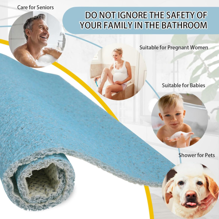 Covoraș de duș anti-alunecare cu orificii de scurgere 60x60 cm [4]