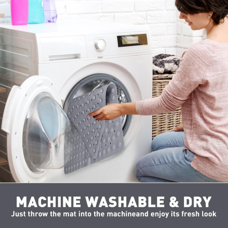 Covoraș de duș anti-alunecare 70x70 cm, semirotund [5]