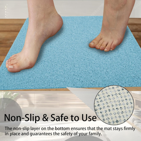 Covoraș de duș anti-alunecare cu orificii de scurgere 60x60 cm [2]