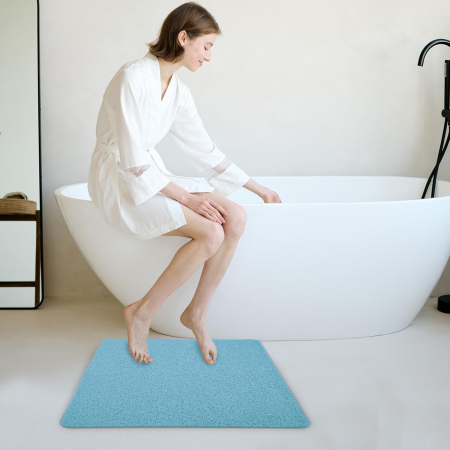 Covoraș de duș anti-alunecare cu orificii de scurgere 60x60 cm [6]