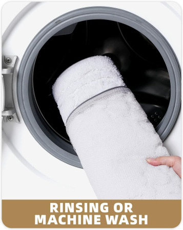 Covoraș alb de baie anti-alunecare 44x76cm,  moale si lavabil [4]