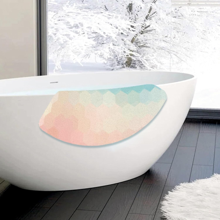 Covoraș de duș anti-alunecare 60x60 cm, semirotund [4]