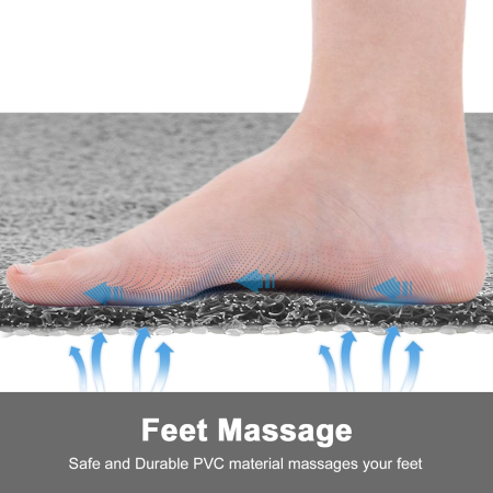 Covoraș gri de duș anti-alunecare cu orificii de scurgere 40x100 cm [3]