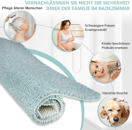 Covoraș de duș anti-alunecare cu orificii de scurgere 54x54 cm [6]