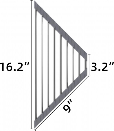 Scurgator de vase practic, pe colt 41.1x22.9x1.5 cm [2]