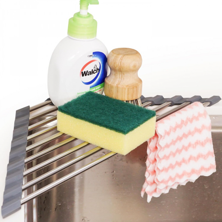 Accesorii chiuvete - Scurgator de vase practic, pe colt 41.1x22.9x1.5 cm