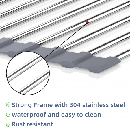 Scurgator de vase practic, pe colt 41.1x22.9x1.5 cm [3]