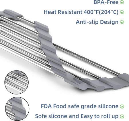 Scurgator de vase practic, pe colt 41.1x22.9x1.5 cm [4]