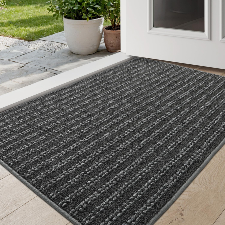 covoare si presuri - Covoraș aspru de intrare, anti-alunecare, gri 43,5 x 75 cm