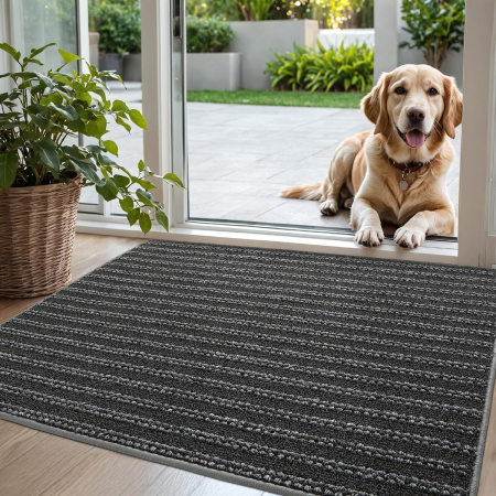Covoraș aspru de intrare, anti-alunecare, gri 43,5 x 75 cm [1]