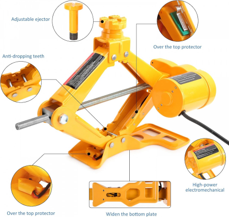 Cric electric pentru mașină 3T, ridicare 12-35 cm sau 17-42 cm [7]