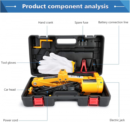 Cric electric pentru mașină 3T, ridicare 12-35 cm sau 17-42 cm [2]