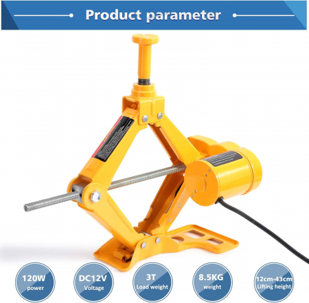 Cric electric pentru mașină 3T, ridicare 12-35 cm sau 17-42 cm [3]