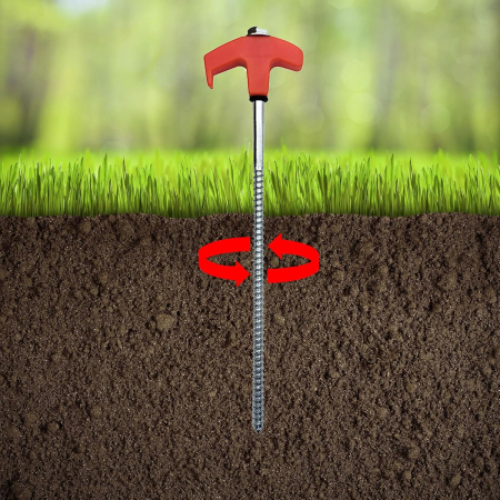 Cuie fixare cort, ancorare in aer liber, 4 bucati otel inoxidabil [3]