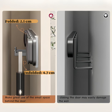 Cuier cu 5 carlige rabatabile gri pentru max 5kg fiecare, 41x6x2x cm [3]