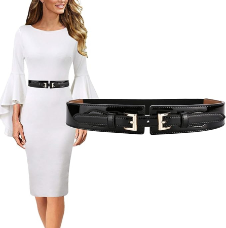 IMBRACAMINTE - Curea eleganta subțire din piele lăcuită, 70x4 cm