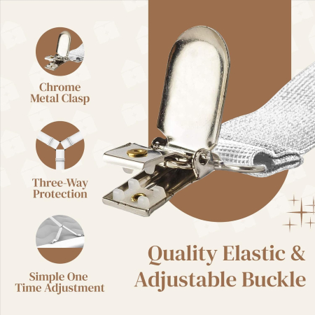 Curele elastice tensionare cearsaf pat, set 4 bucati [2]