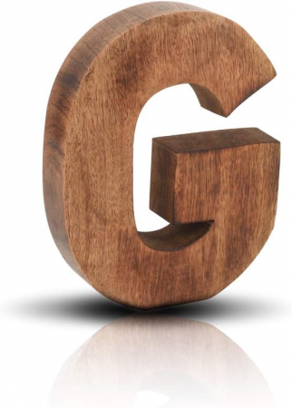 Litera ornamentala sculptata in lemn maro,  20x15x4cm [2]