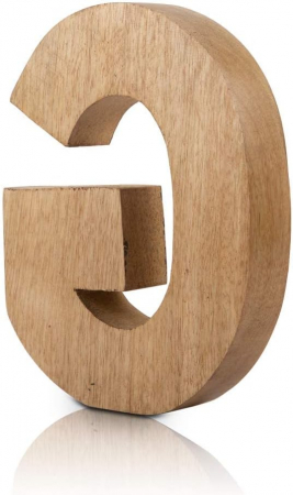Litera ornamentala sculptata in lemn maro,  20x15x4cm [6]
