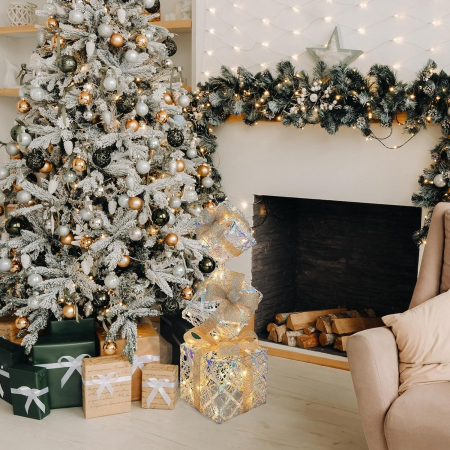 Cutii decorative pentru pom de Craciun cu instalatie de LED-uri [2]