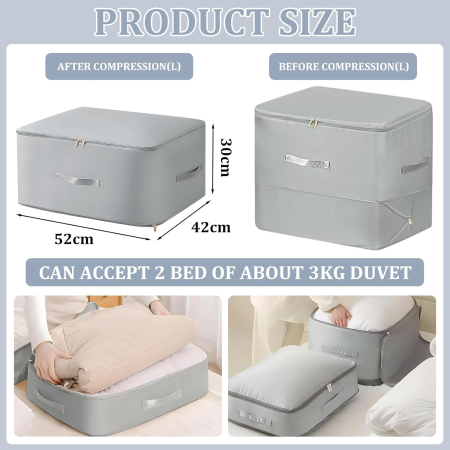 Organizator autocompresiv ultra compact, economisesc spațiu, pentru pilote, haine, pături 52 x 42 x 30 cm [1]