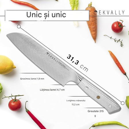 Cutit profesional din otel inoxidabil lamă 18 cm 73 straturi [1]