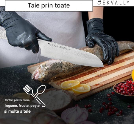 Cutit profesional din otel inoxidabil lamă 18 cm 73 straturi [6]