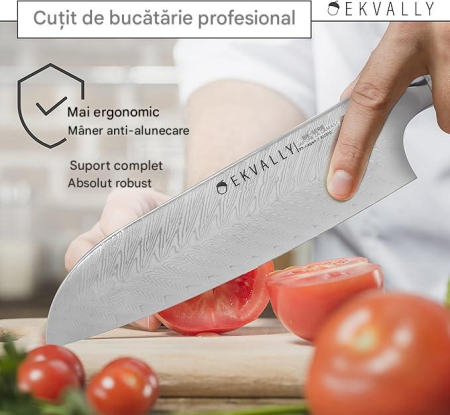 Cutit profesional din otel inoxidabil lamă 18 cm 73 straturi [5]