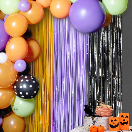 Decor petreceri, aniversari, Hallooween din franjuri din folie [3]