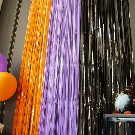 Decor petreceri, aniversari, Hallooween din franjuri din folie [5]