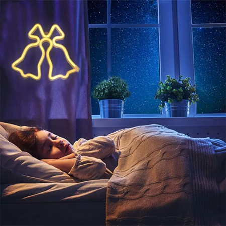 Decoratiune LED neon clopot 23x20 cm [6]