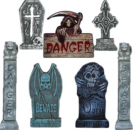 decoratiuni perete - Decoratiuni inspaimantatoare impermeabile pentru petreceri- set 7 piese