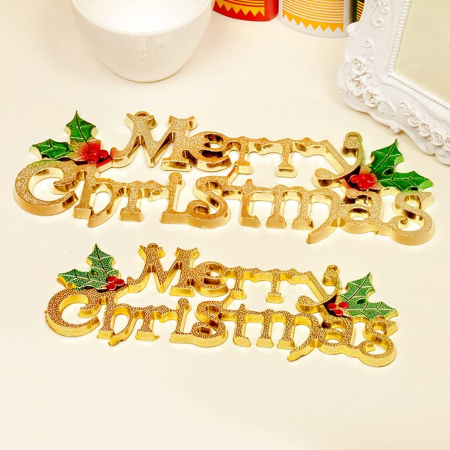 Decoratiuni pentru usi intrare casa " Merry Cristmas"- set 12 bucati [3]