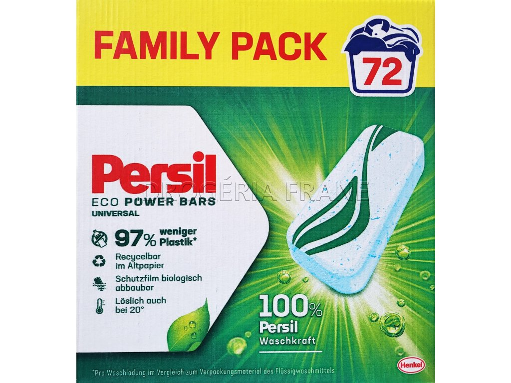 Detergent rufe - Detergent PERSIL pentru haine, Eco Power Bars 72 tablete x29.5g, cutie 2.124g produs in Austria