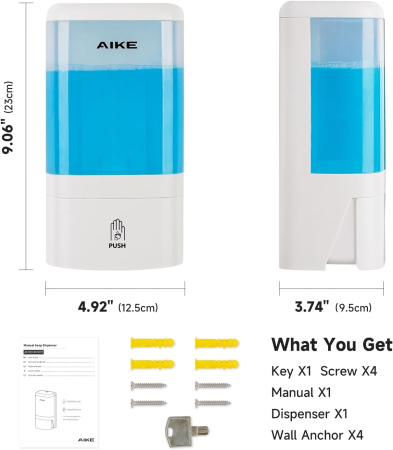 Dispencer de spuma din sapun pentru baie 1200 ml, Alb [5]