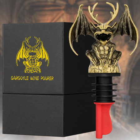 dopuri sticle - Dop pentru sticle de vin cu model, aeratoare, turnator, negru