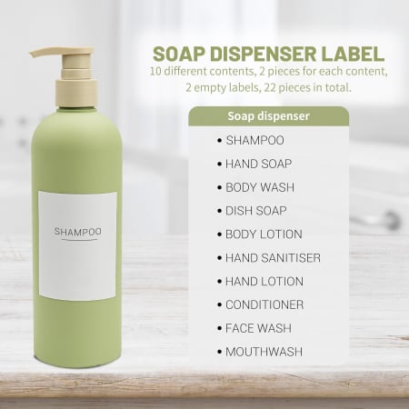 Dozatoare de sapun cu pompa, 400 ml, set 3 bucati verde avocado [2]