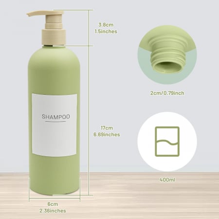 Dozatoare de sapun cu pompa, 400 ml, set 3 bucati verde avocado [3]