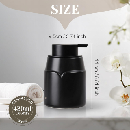 Dispenser de spuma din sapun negru, 420 ml [1]