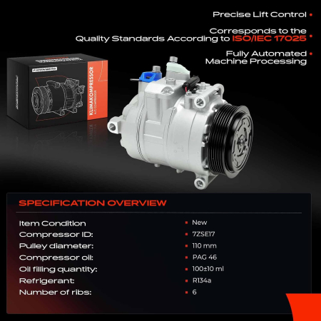Compresor AC Frankberg Mercedes-Benz, PAG46, 6 Canale, OE 0002309011 [2]