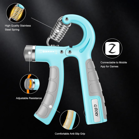 Extensoare pentru forta de strangere a mainii 10-130lbs, negru, 1 bucata albastru [7]