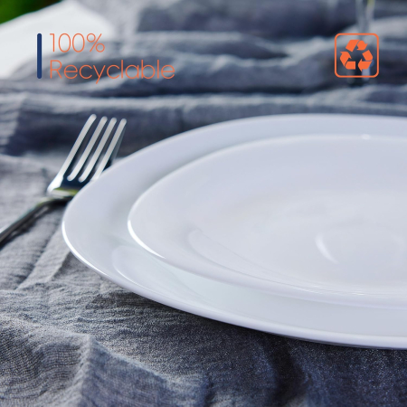 Set de veselă din sticlă opal 18 piese compatibile mașina de spălat vase și cuptor cu microunde [7]