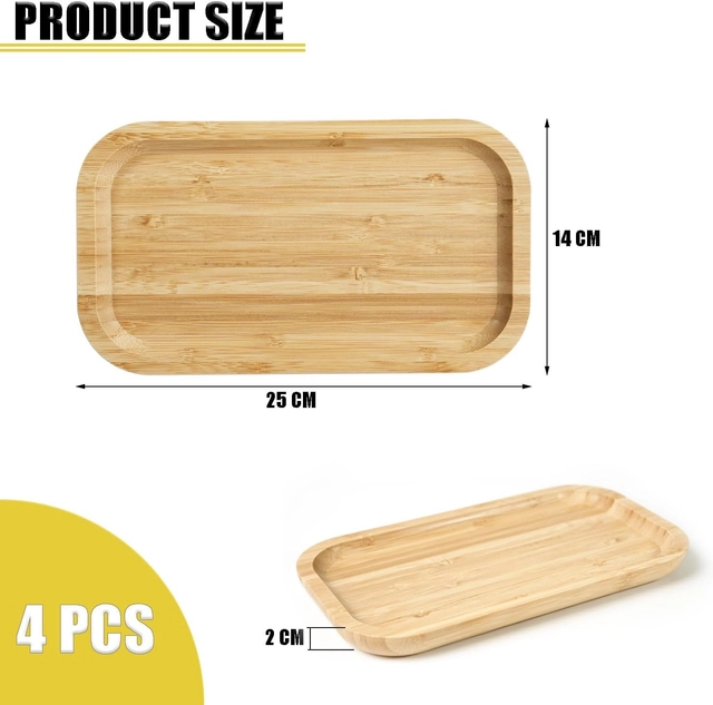 Farfurii din bambus 25 x 14 x 2 cm set 4 buc [1]