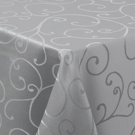 ACCESORII MASA - Fata de masa material textil, dreptunchiulara, gri cu model, 100 x 140 cm , set 2 bucati