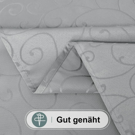 Fata de masa material textil, dreptunchiulara, gri cu model, 100 x 140 cm , set 2 bucati [3]