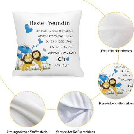 Fata de perina Lei 40x40 cm Beste Freundin [4]