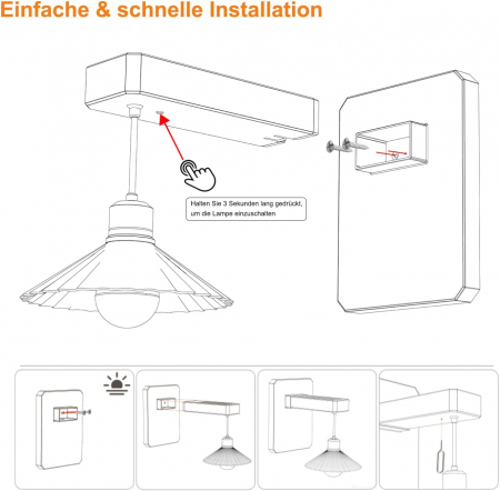 Lampa solara tip felinar cu prindere pe perete, IP65, 2700 KK [5]