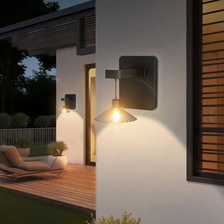 Lampa solara tip felinar cu prindere pe perete, IP65, 2700 KK [4]
